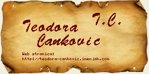 Teodora Čanković vizit kartica